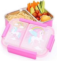 Eazy Kids Steel Bento Insulated Lunch Box - Pink