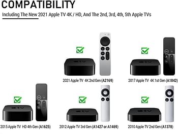 O Ozone Apple TV Mount - Compatible with ALL Apple TVs (including the new 2021 Apple TV 4K, Apple TV HD, and 4th Gen /5th Gen Apple TV generations) (Black)