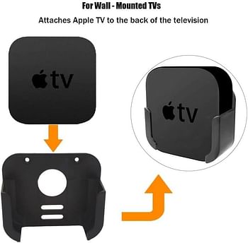 O Ozone Apple TV Mount - Compatible with ALL Apple TVs (including the new 2021 Apple TV 4K, Apple TV HD, and 4th Gen /5th Gen Apple TV generations) (Black)