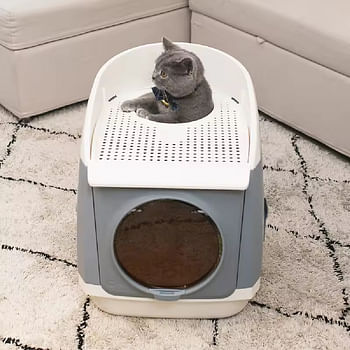 Pakeway Free Cabin Litter Box 45.9x54.9x49.2cm - Cyan