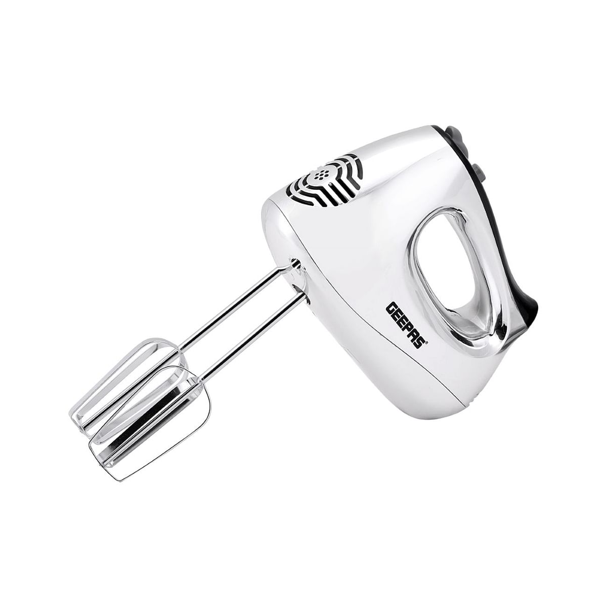 Geepas GHM6127 200W Hand Mixer - 5 Speed Function with Turbo, 2 Stainless Steel Beaters & Dough Hooks