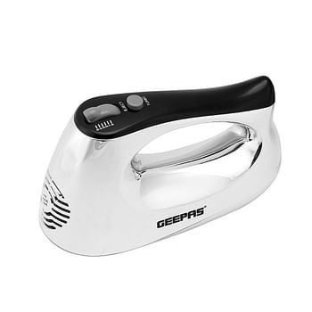 Geepas GHM6127 200W Hand Mixer - 5 Speed Function with Turbo, 2 Stainless Steel Beaters & Dough Hooks