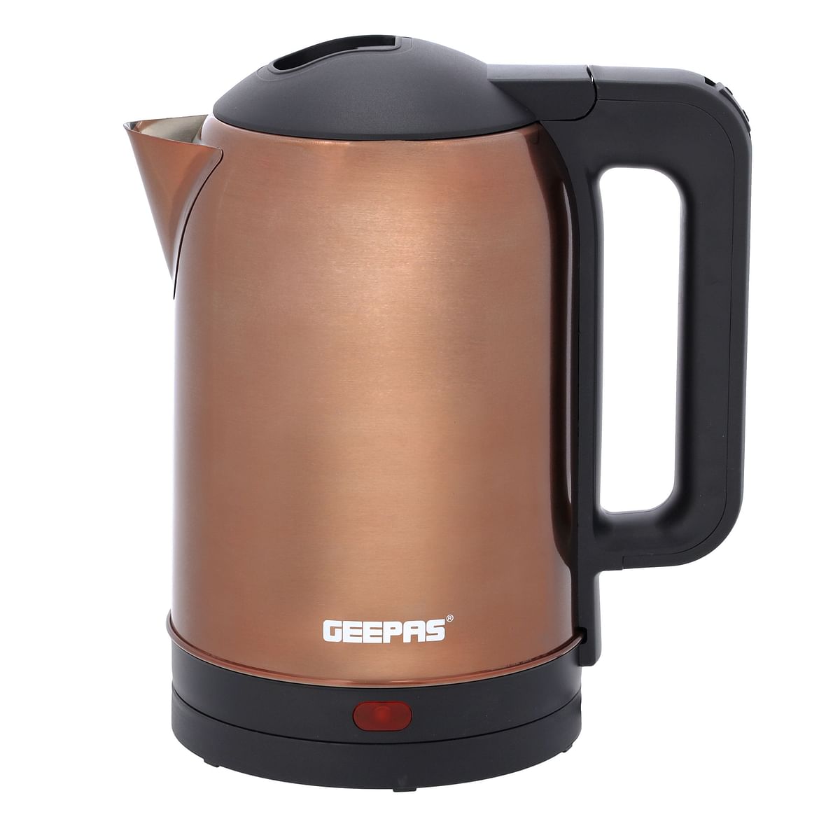 Geepas 1.8 L Stainless Steel Electric Kettle- GK38053 360-Degrees Rotation, Boil Dry Protection and Automatic Cut-Off Perfect for Boiling Water, Milk, Tea 1500 W - Copper