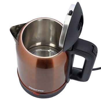 Geepas 1.8 L Stainless Steel Electric Kettle- GK38053 360-Degrees Rotation, Boil Dry Protection and Automatic Cut-Off Perfect for Boiling Water, Milk, Tea 1500 W - Copper