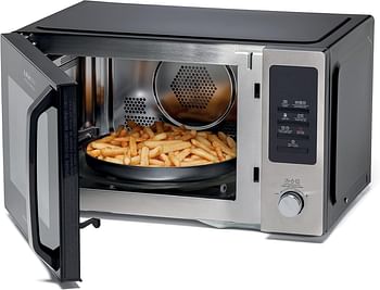 KENWOOD 30L 4-in-1 Microwave Oven + Air Fryer +Grill+ Convection with 19 Preset Programs,Digital Display,5 Power Levels,Defrost Function,95 Minutes Timer,Clock Function 1000W MWA30.000BK Black/Silver