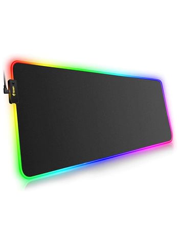 RGB Gaming Mouse Pad LED Mousepad with Non-Slip Rubber Base Soft Pad