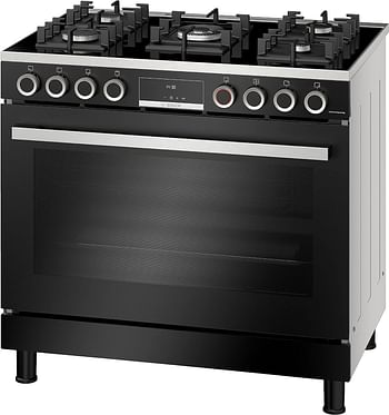 Bosch Series-8, Full Gas Cooking Range 90x60 CM 5 Burners- HJY5G7V60M