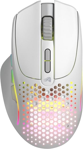 Glorious Model I 2 Wireless - MMO Gaming Mouse 9 Programmable Side Buttons, 16 Configurations with Layer Shift, Superlight 75g, 2 Swappable Magnetic Buttons, Perfect for FPS, MOBA & MMO - White