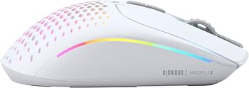 Glorious Model I 2 Wireless - MMO Gaming Mouse 9 Programmable Side Buttons, 16 Configurations with Layer Shift, Superlight 75g, 2 Swappable Magnetic Buttons, Perfect for FPS, MOBA & MMO - White