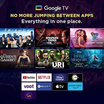 Elista 55 Inch LED Smart Google TV 4K UHD HDR10 with Built-in Soundbar Chromecast built-in With hands-free voice control GTV-55UHDELD