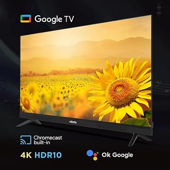 تلفزيون إليستا 55 بوصة LED ذكي من جوجل بدقة 4K UHD HDR10 مع مكبر صوت مدمج وكروم كاست مدمج مع التحكم الصوتي بدون استخدام اليدين GTV-55UHDELD