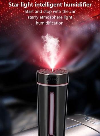 Portable Air Humidifier 300ml Capacity Battery-Powered, LA-0648, Metal Case with Backlight-Multicolour