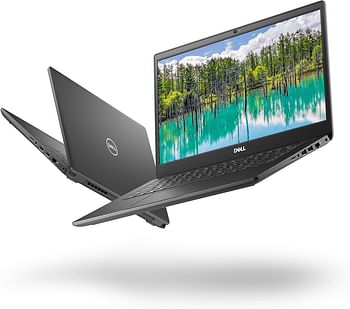 Dell Latitude 3410 14 Inch FHD ips Antiglare Display - 10th Generation Core - 8GB DDR4 Ram - 256GB SSD -Ethernet - HDMi - USB Type C  - Windows 10 Pro - English Arabic Keyboard - Dark Silver