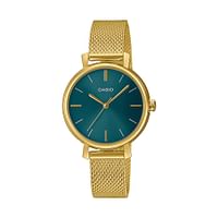 Women's Watch With Gold Bangle Set LTP-2024VMG-3CDR - Gold/Green