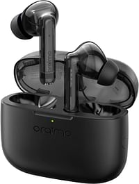 Oraimo FreePods Lite Bluetooth Earphones 10mm Drivers with Big Bass True Wireless Earbuds,40H Playtime 2 Mics for AI Clear Calls 10mins Fast Charge,Customize EQs via App Waterproof Black