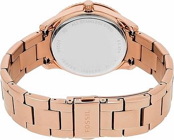 FOSSIL Stella Watch for Women, chronograph movement with Stainless steel or leather Strap