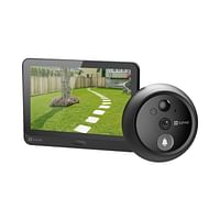 Ezviz 1080P Video Door Viewer Peephole Camera With 4.3" Colour Screen Display Built In Chime Rechargeable Battery App Viewing Two-Way Audio Pir Motion Detection Metal Housing Cloud/Sd (Dp2C)