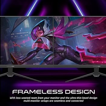 GAMEON GOP27QHD165IPS Pro-Series Gaming Monitor 27 Inch, 2560x1440p 2K QHD IPS Panel, 165Hz Refresh Rate, 1ms Response Time, Adjustable Stand, Supports G-Sync & FreeSync - Black