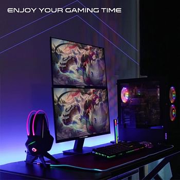 GAMEON GOB22FHD75VA Basic-Series, Black Gaming Monitor 22 inch, 1920x1080p FHD VA Panel, 75Hz Refresh Rate, 2ms Response Time, Adjustable Stand