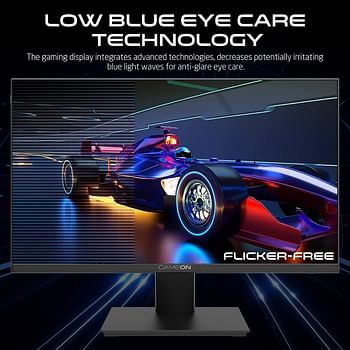 GAMEON GOE27FHD75VA Basic-Series Gaming Monitor 27 Inch, 1920x1080p FHD VA Panel, 75Hz Refresh Rate, 4ms Response Time, Adjustable Stand, Supports HDR, Built-in-speakers, Anti glare - Black