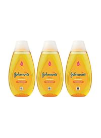 Johnson's 3-Piece No More Tears Baby Shampoo For Newborn-600 Ml - Yellow