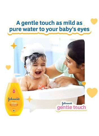 Johnson's 3-Piece No More Tears Baby Shampoo For Newborn-600 Ml - Yellow