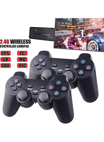 Generic Game Console 4K HD Video Game Console 2.4G Dual Wireless Controller Classic 64GB Retro TV Game Console 10000 Game Stick