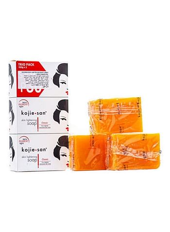 kojie.san 3-Piece Skin Lightening Soap Yellow 300 grams - Yellow