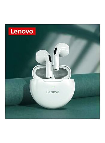 Lenovo LivePods TWS Bluetooth 5.0 Earphone Mini Portable Earbuds 9D Stereo Waterproof Sport Headphone with Mic HT38  - White