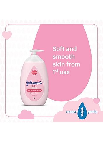 Johnson's Extra Soft Skin Care Baby Lotion Moisturize Free Natural Softness 2 x 500Ml - Pack Of 2