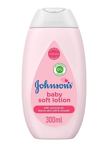 Johnson's Pack Of 2 Baby Soft Lotion With Coconut Oil For Soft And Smooth Skin - 300ml