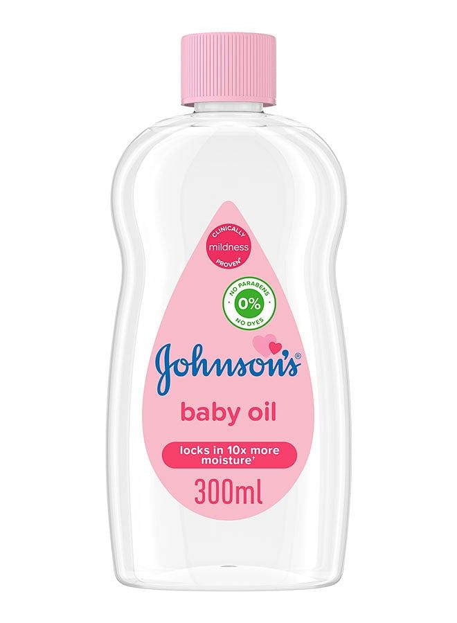 Johnson's Baby Oil Locks In 10X More Moisture 300ML