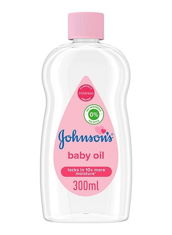 Johnson's Baby Oil Locks In 10X More Moisture 300ML