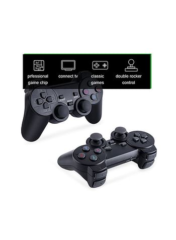 Y3 Lite HD TV Game Console With 32Gcard 3000 Games 2 Controllers With 1 Stick 1 HD Extension Cable - Black