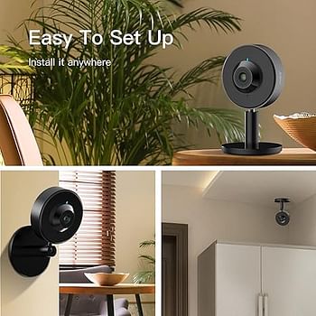 Arenti INDOOR1 Indoor Security Camera 1080p Full HD Wi-Fi Baby Monitor Privacy Mode Works w/ Alexa &amp Google Assistant AI-Powered Human Motion Detection Sound Detection 2-Way Audio Night Vision