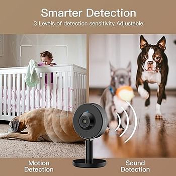 Arenti INDOOR1 Indoor Security Camera 1080p Full HD Wi-Fi Baby Monitor Privacy Mode Works w/ Alexa &amp Google Assistant AI-Powered Human Motion Detection Sound Detection 2-Way Audio Night Vision