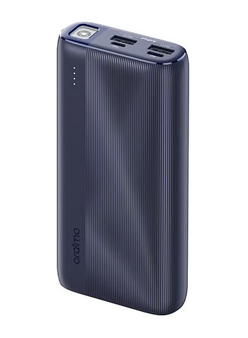 Oraimo 20000 mAh Traveler 4 Power Bank with 2.1A Fast Charging,Type C &Micro Dual Input &Dual USB Output,Multi-Layer Protection with LED Torch -Black