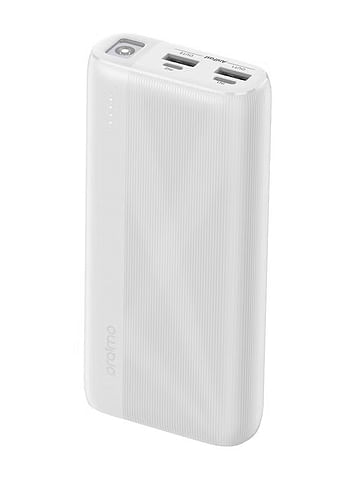 Oraimo 20000 mAh Traveler 4 Power Bank with 2.1A Fast Charging,Type C &Micro Dual Input &Dual USB Output,Multi-Layer Protection with LED Torch -  Blue