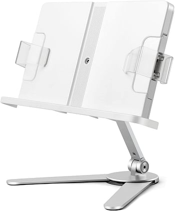 UPERGO AP-7VB Portable Adjustable Aluminum Book Holder/Stand - Silver