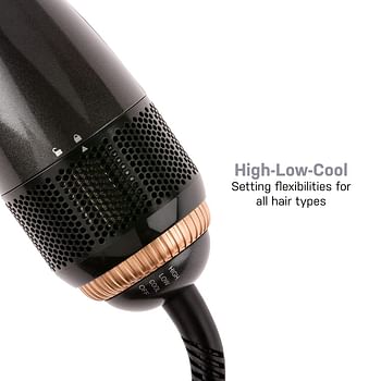 Joy Hair Styling Brush Dryer And Styler Black/Bronze