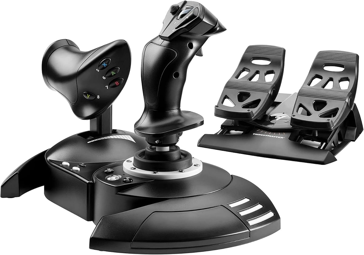 Thrustmaster T.Flight Full Kit X: Complete Kit for Flight Simulation, Joystick and Detachable Throttle, Rudder Pedals with Slide Rails, Compatible with Xbox Series X|S, Xbox One and PC (Xbox One)