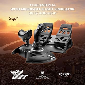 Thrustmaster T.Flight Full Kit X: Complete Kit for Flight Simulation, Joystick and Detachable Throttle, Rudder Pedals with Slide Rails, Compatible with Xbox Series X|S, Xbox One and PC (Xbox One)