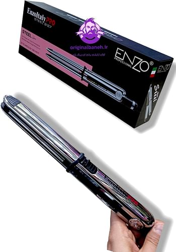 Precisionware Enzo Pro Steel Professional Hair Straightener   With Advanced Heat Technology Adjustable Temperature Settings and Ergonomic Design Perfect for Smooth Sleek  en-3127