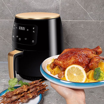 Cyber Air Fryer 6L, Electric Hot Air Fryers Oil less Cooker with 10 Presets, Digital LCD Touch Screen, Nonstick Basket, 2400W