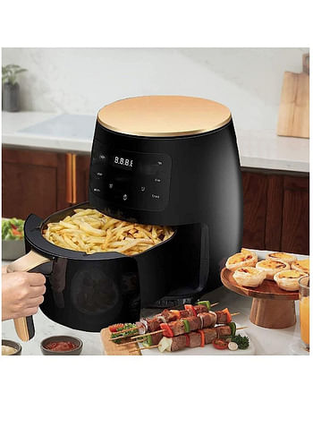 Cyber Air Fryer 6L, Electric Hot Air Fryers Oil less Cooker with 10 Presets, Digital LCD Touch Screen, Nonstick Basket, 2400W