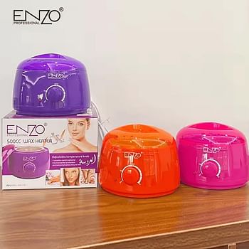 PRECISIONWARE ENZO EN-1102B Professional Wax Heater with Hair Removal Wax Beans - Efficient and Easy-to-Use Home Waxing Kit for Smooth Silky Skin - Orange