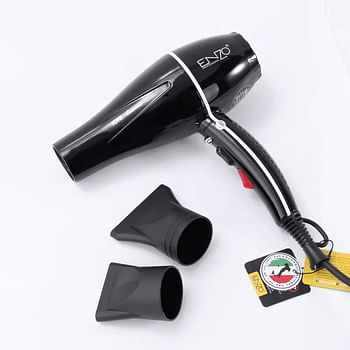 ENZO EN-111B Professional Hair Dryer – 2000W Ionic Hair Dryer with 3 Heat Settings 2 Speed Settings and Diffuser Attachment