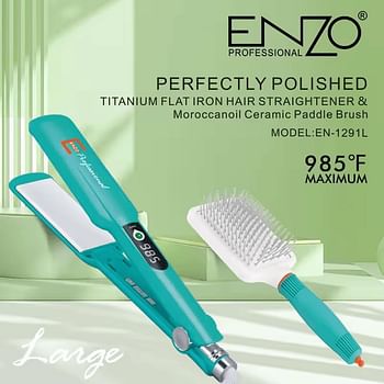 ENZO EN-1291L Hot Comb Straightener – Adjustable Temperature Fast Heating Ergonomic Design