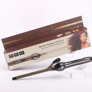 ENZO EN-2225 13MM Ceramic Hair Curler - Professional Curling Iron with Fast Heat-Up Adjustable Temperature and Cool Tip - Ideal for Creating Long-Lasting Smooth Curls and Waves