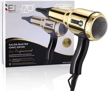 ENZO EN-2999 Professional Hair Straightener – Ceramic Tourmaline Flat Iron with Adjustable Temperature Rapid Heat-Up and 1.5-Inch Plates